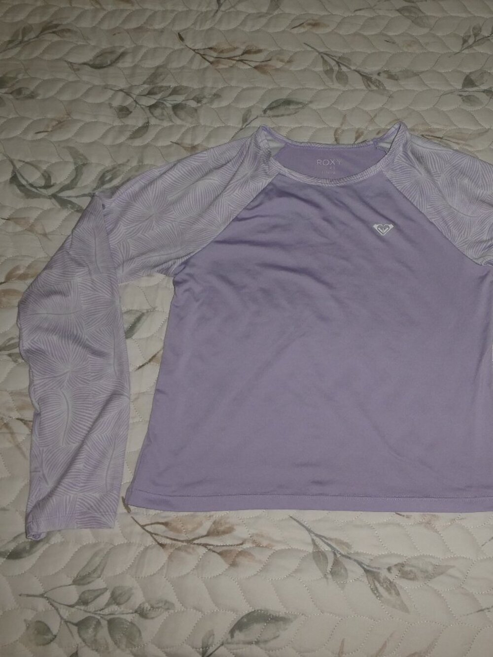 Roxy Girls Rash Guard Long Sleeve Swim Surf Shirt Size Large